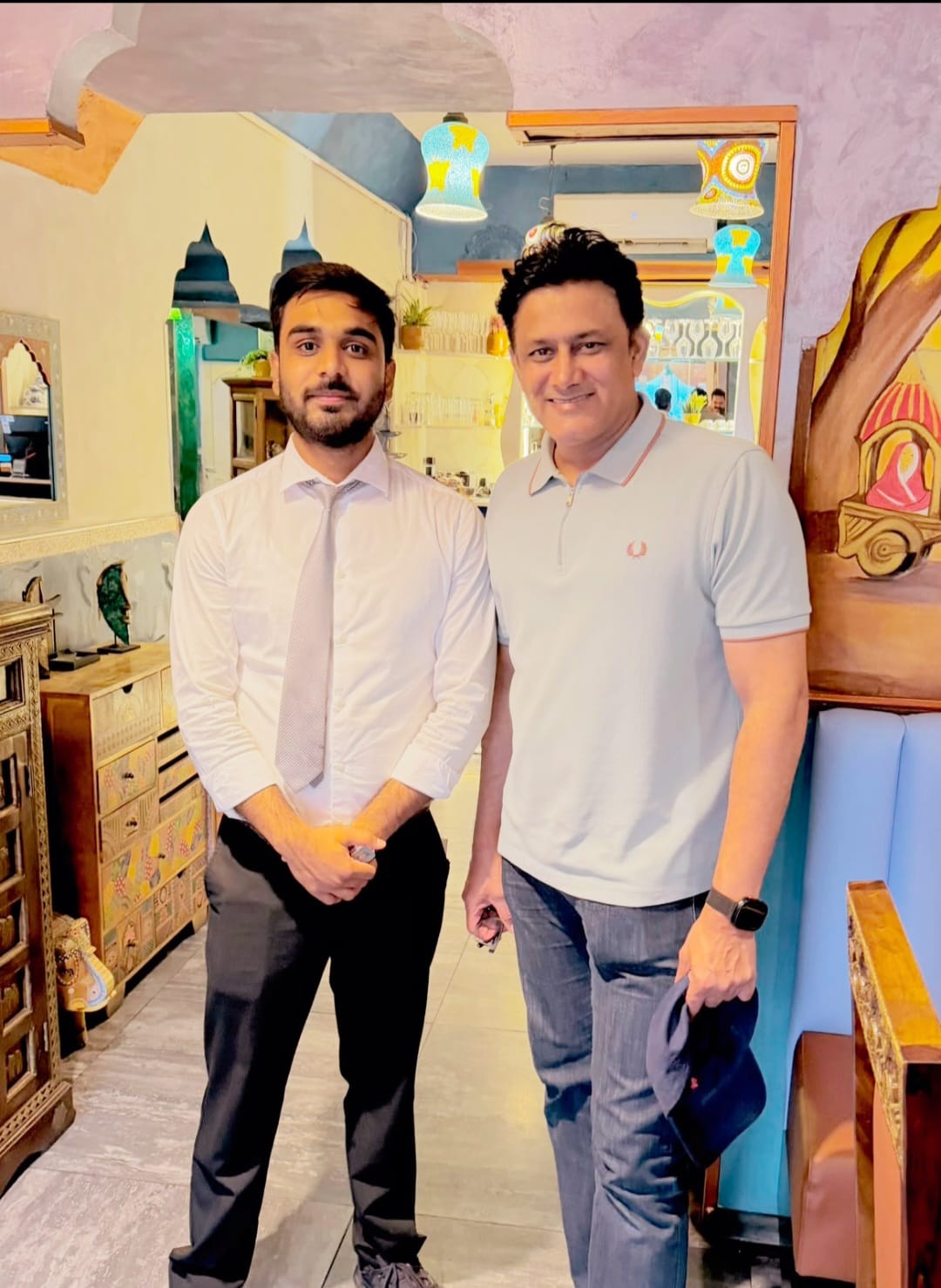 Anil Kumble Taj Palace Restaurant